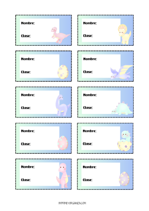 Etiquetas Dinosaurios